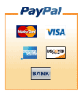 PayPal - Visa, MasterCard, Amex, Discover, Bank