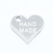 Hjrtformad Tag "Hand Made"Sn